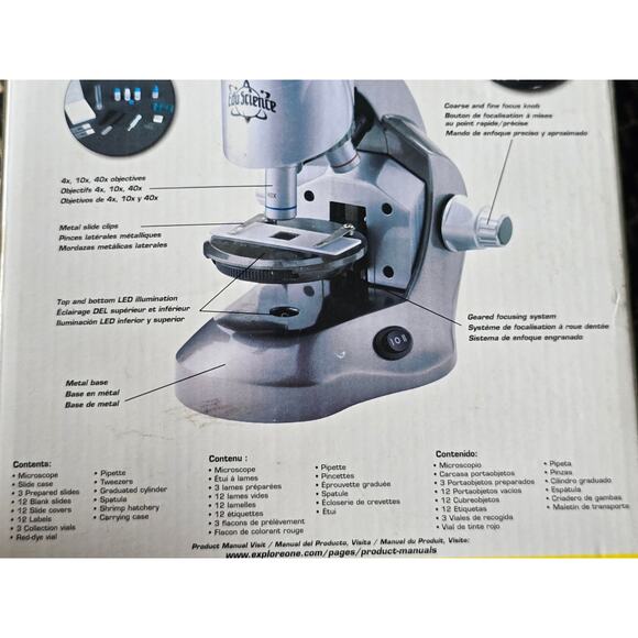 Toys R Us Edu Science Laboratory Microscope M800X 360 Rotation Magnification - Picture 5 of 10